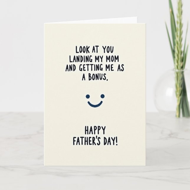 Bonus Dad Funny Face Card (Front)