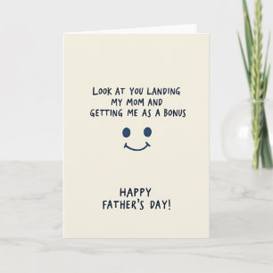 Bonus Dad Funny Message Card