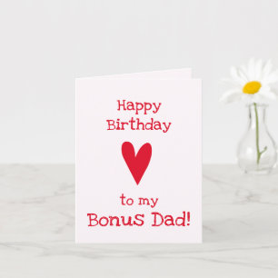 Bonus Dad! Funny Stepfather's Birthday Card