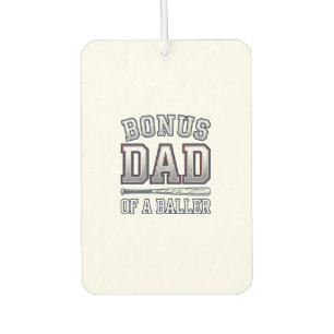 Bonus Dad of a Baller Vintage Sports Shirt Design_ Car Air Freshener