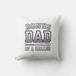Bonus Dad of a Baller Vintage Sports Shirt Design_ Cushion