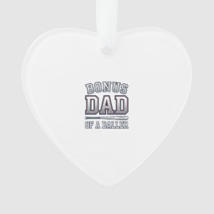 Bonus Dad of a Baller Vintage Sports Shirt Design_ Ornament