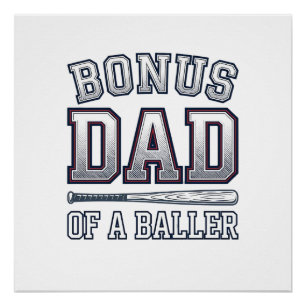 Bonus Dad of a Baller Vintage Sports Shirt Design_ Poster