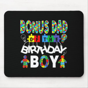 Bonus dad of the bday boy autism awareness puzzle mouse mat