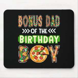 Bonus dad of the boy birthday boy pizza lover mouse mat
