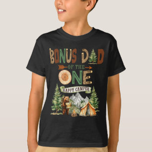 Bonus dad of the one happy camper 1st birthday T-Shirt