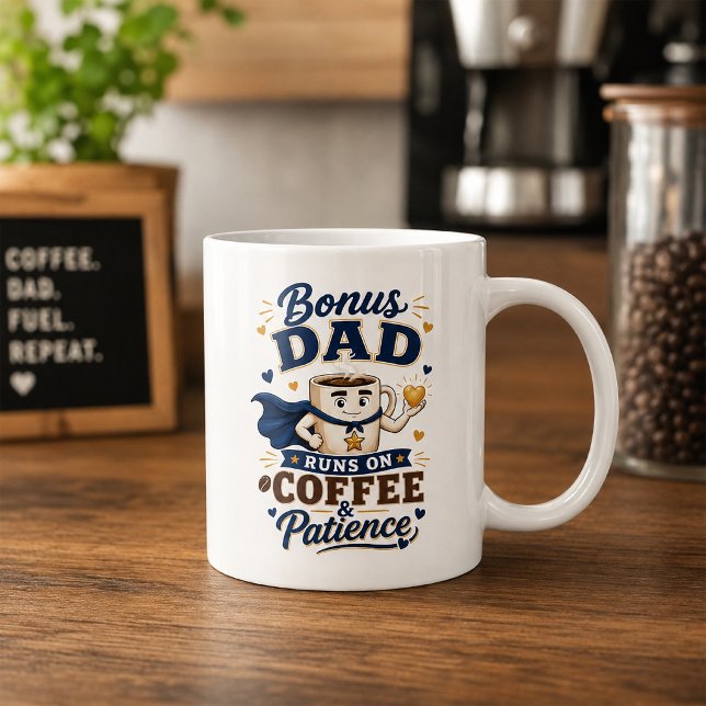 Bonus Dad Runs On Coffee Patience Mug Father's Day (Creator Uploaded)