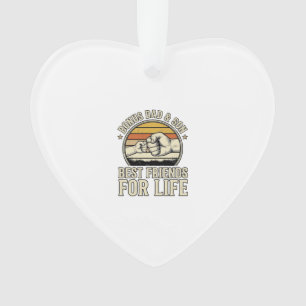 Bonus Dad & Son Best Friends Vintage Shirt Design_ Ornament