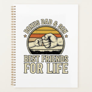 Bonus Dad & Son Best Friends Vintage Shirt Design_ Planner