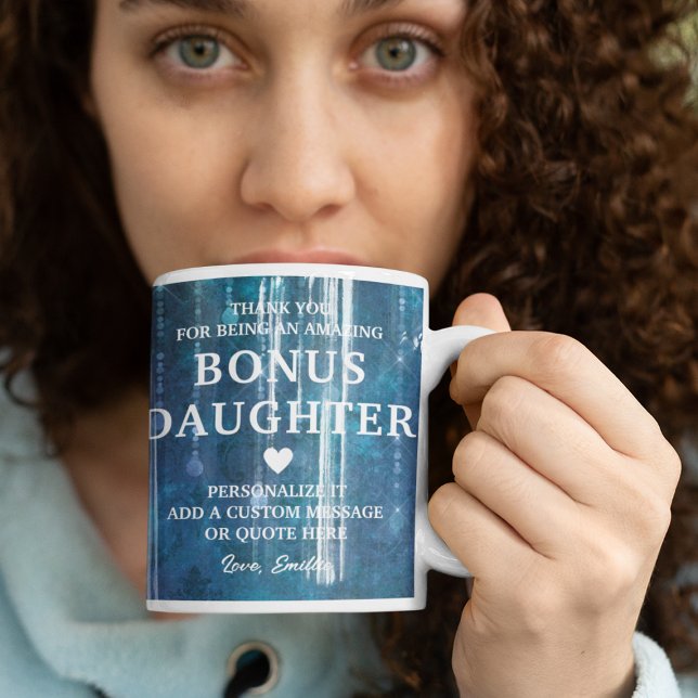 Bonus Daughter Thank You Heartfelt Message Custom Coffee Mug (Bonus Daughter Thank You Heartfelt Message Custom Coffee Mug
)