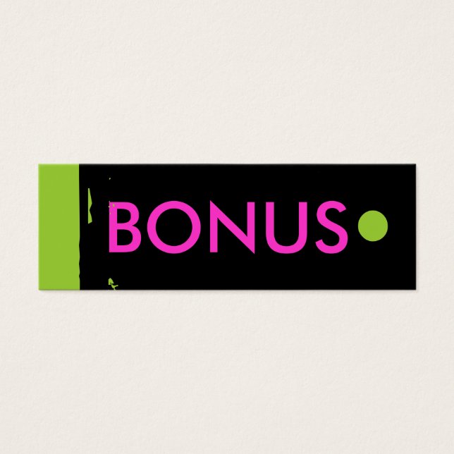 "BONUS" Hang Tag (Front)