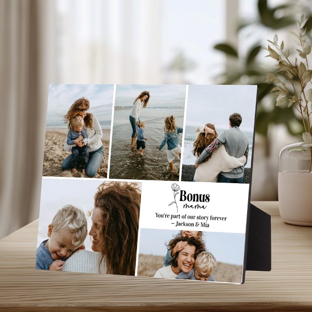 Bonus Mama Custom Photo Collage Plaque (Creator Uploaded)