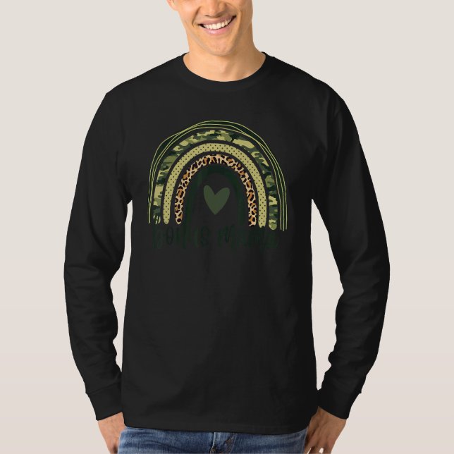 Bonus Mama Leopard Rainbow  Step Mum T-Shirt (Front)