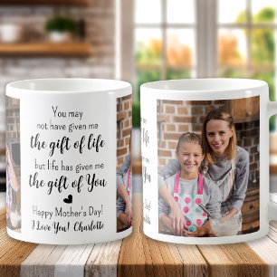 BONUS MOM Custom 2 Photo Step Mum Mother's Day Coffee Mug