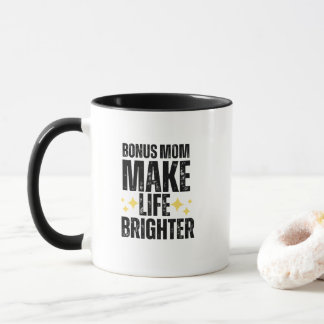 Bonus Mom giftful Design Typography Mug