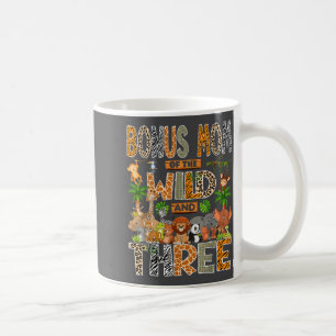 Bonus Mom Of The Wild & Three 3rd Birthday Boy Coffee Mug