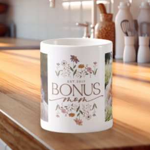 Bonus Mum 2 Photo Year Established Coffee Mug