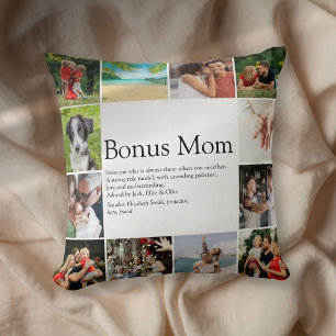 Bonus Mum Definition 12 Photo Collage Cushion