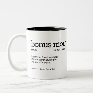 Bonus Mum Definition Two-Tone Coffee Mug