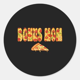 Bonus Mum Matching Birthday Squad Crew Pizza Classic Round Sticker