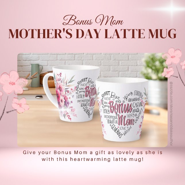 Bonus Mum Mother's Day Latte Mug (Creator Uploaded)