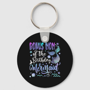 Bonus Mum Of The Birthday Mermaid Bday Girl Party Key Ring