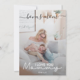 Bonus mum personalise mothers day photo card