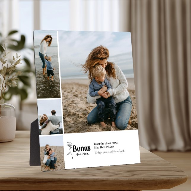 Bonus Mum Personalised Photo Layout Plaque (Creator Uploaded)