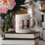 "Bonus Mum" Step Mum | Two Photo Collage Coffee Mug<br><div class="desc">This simple and sweet mug says "How Lucky Are We To Get A Bonus Mum" in trendy, modern typefaces with a charming heart and a spot for names. Minimal two photo template of your favourite personal photos for a gift anyone would love. Mother's Day is the perfect opportunity to show...</div>