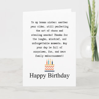 Bonus sister card