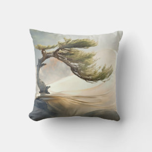 Bonzai Plant Wind Tranquil Peaceful Cushion