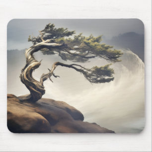 Bonzai Plant Wind Tranquil Peaceful Nature Serene  Mouse Mat