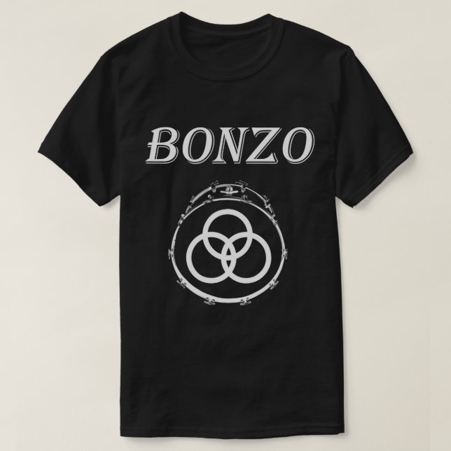 Bonzo Three Rings Symbol Bass Drum T-Shirt (Design Front)