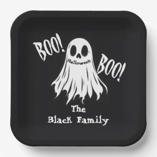 BOO!  – A Ghostly Grin Paper Plate