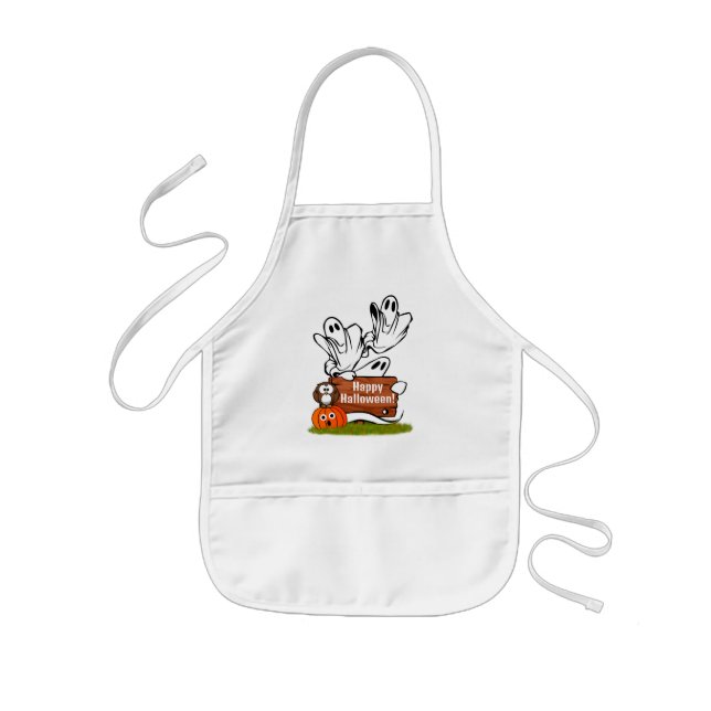 BOO! A Spooked Pumpkin Kids Apron (Front)