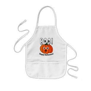 BOO! A Spooked Pumpkin Kids Apron