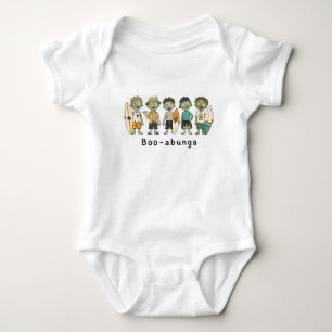 Boo-abunga Cute Halloween Zombie Surfer Baby Bodysuit