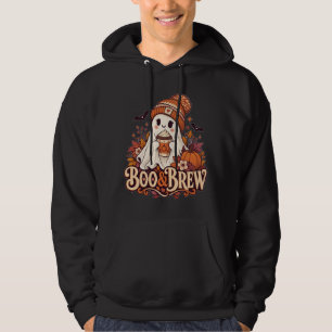 Boo and Brew Ghost Halloween Hoodie