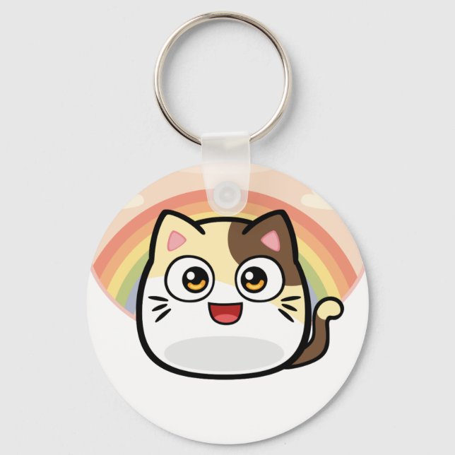 Boo as Cat Design Products Key Ring (Front)