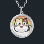 Boo as Cat Design Products Silver Plated Necklace<br><div class="desc">Do you love Boo? Get your own exclusive Boo products and bring it to life.  Bring Boo home and stay Boo-Awesome!</div>