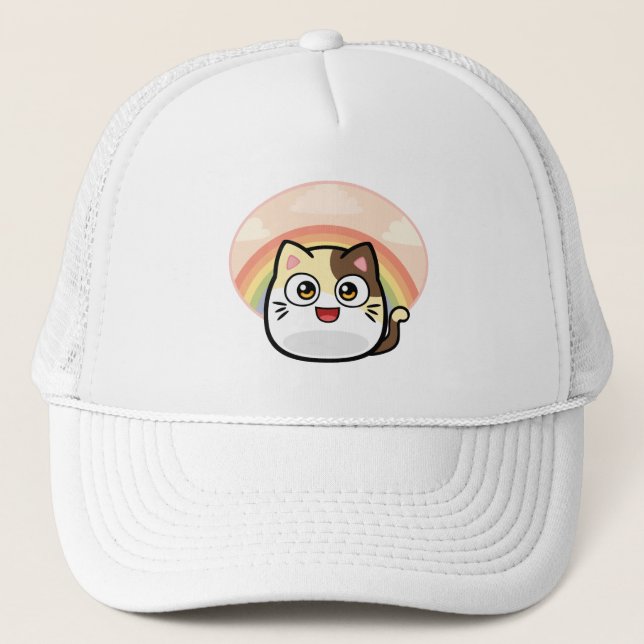 Boo as Cat Design Products Trucker Hat (Front)