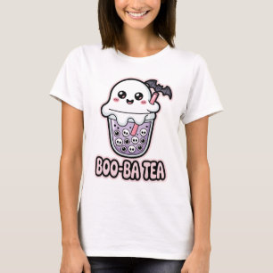 Boo-Ba Tea Funny Ghost Boba T-Shirt   Cute Kawaii