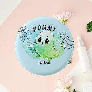 Boo Baby Shower Halloween Blue Themed Cute Party 3 Cm Round Badge