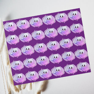 Boo Baby Shower Halloween Deep Purple Themed Party Wrapping Paper
