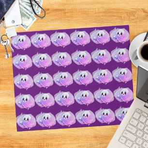 Boo Baby Shower Halloween Deep Purple Themed Party Wrapping Paper