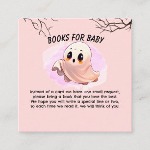 Boo Baby Shower Halloween Pink themed Cute Party Enclosure Card