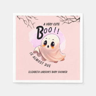 Boo Baby Shower Halloween Pink themed Cute Party Napkin