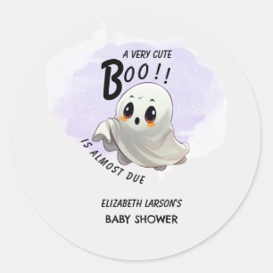 Boo Baby Shower Halloween themed Cute Party Classic Round Sticker