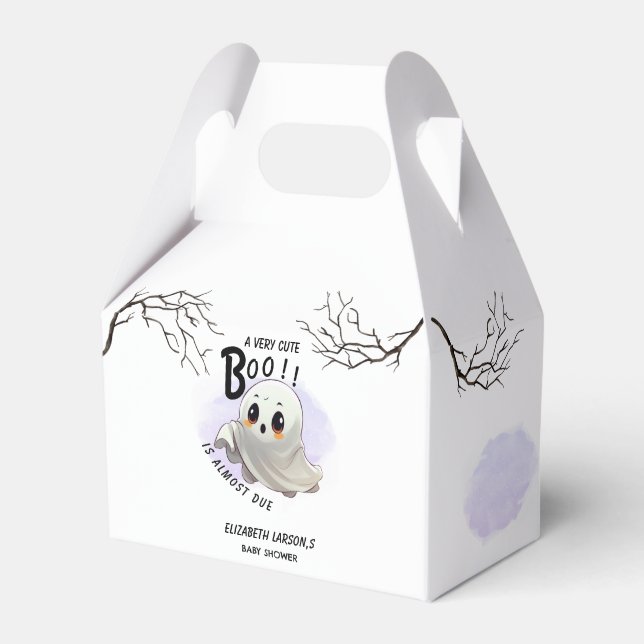 Boo Baby Shower Halloween themed Cute Party Favour Box (Front Side)