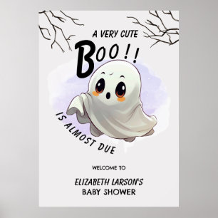 Boo Baby Shower Halloween themed Cute Party Poster
